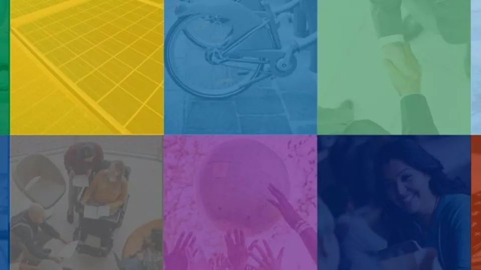 multi-colored ESG collage